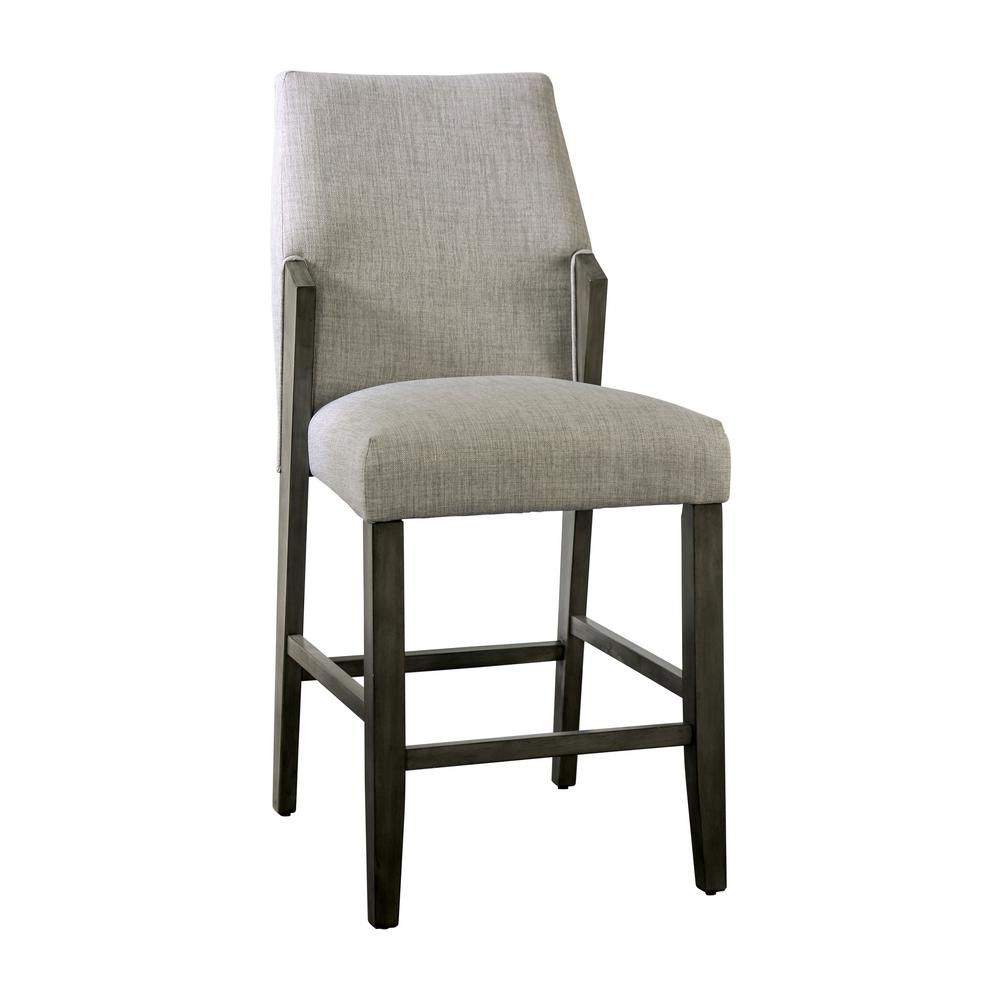 Furniture Of America Klaudie 25 5 In Gray Counter Height Chairs