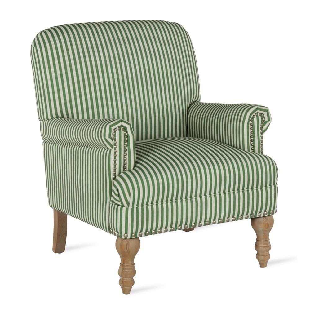 dorel living joy green striped upholstered accent chairfh7902gn  the  home depot