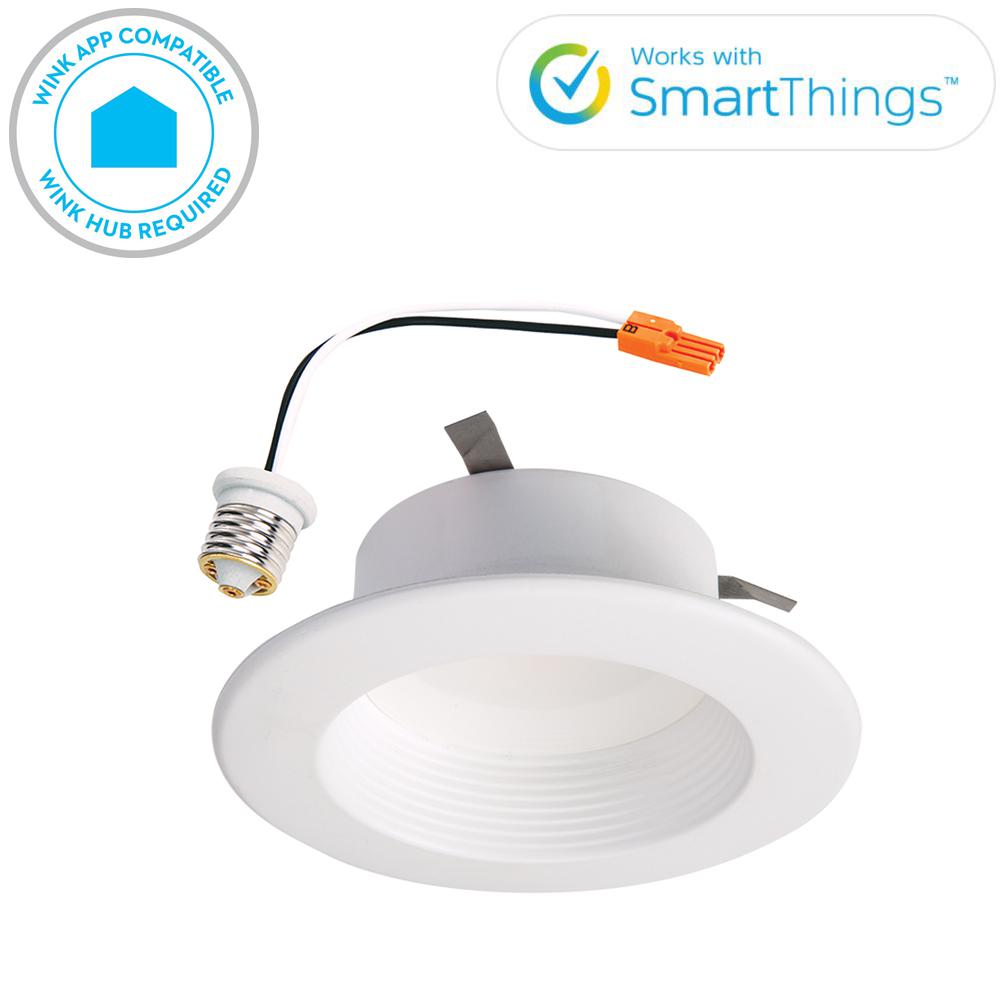Halo RL 4 inch White Wireless Smart Integrated LED Recessed Ceiling Light... by Halo