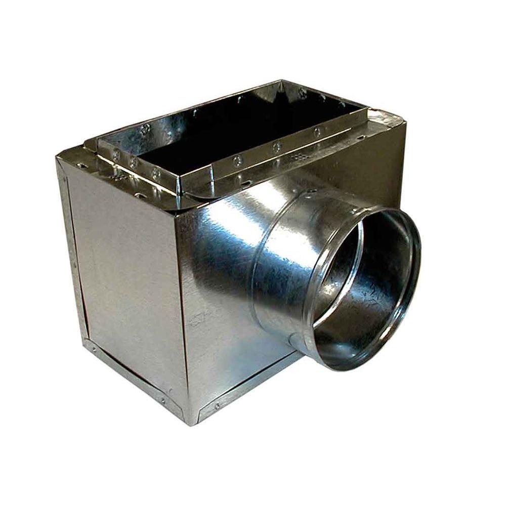 Master Flow 14 in. x 6 in. x 8 in. 90 Degree Register Box with Flange