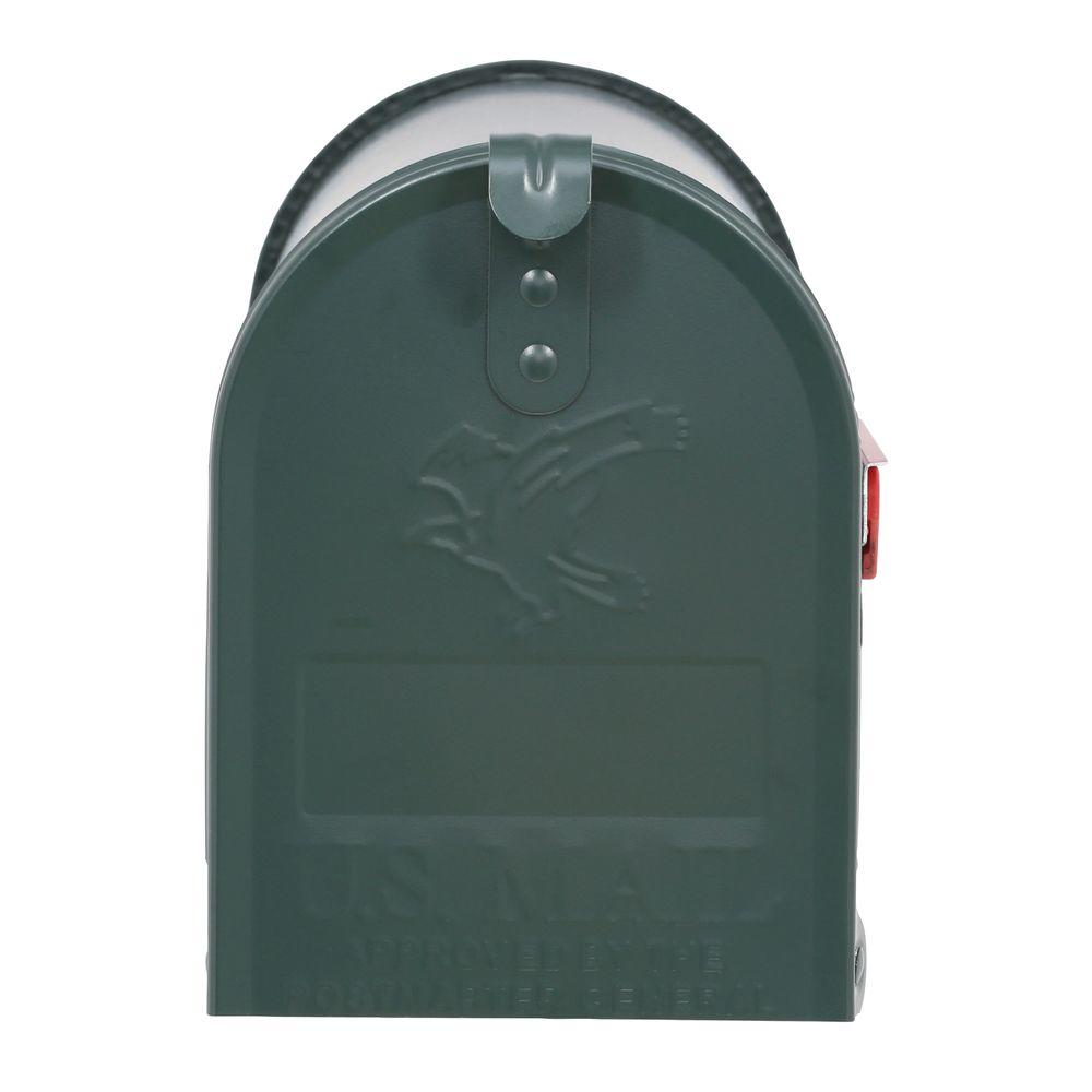 Gibraltar Mailboxes Elite Medium Size Galvanized Steel PostMount Mailbox in GreenE1100G00