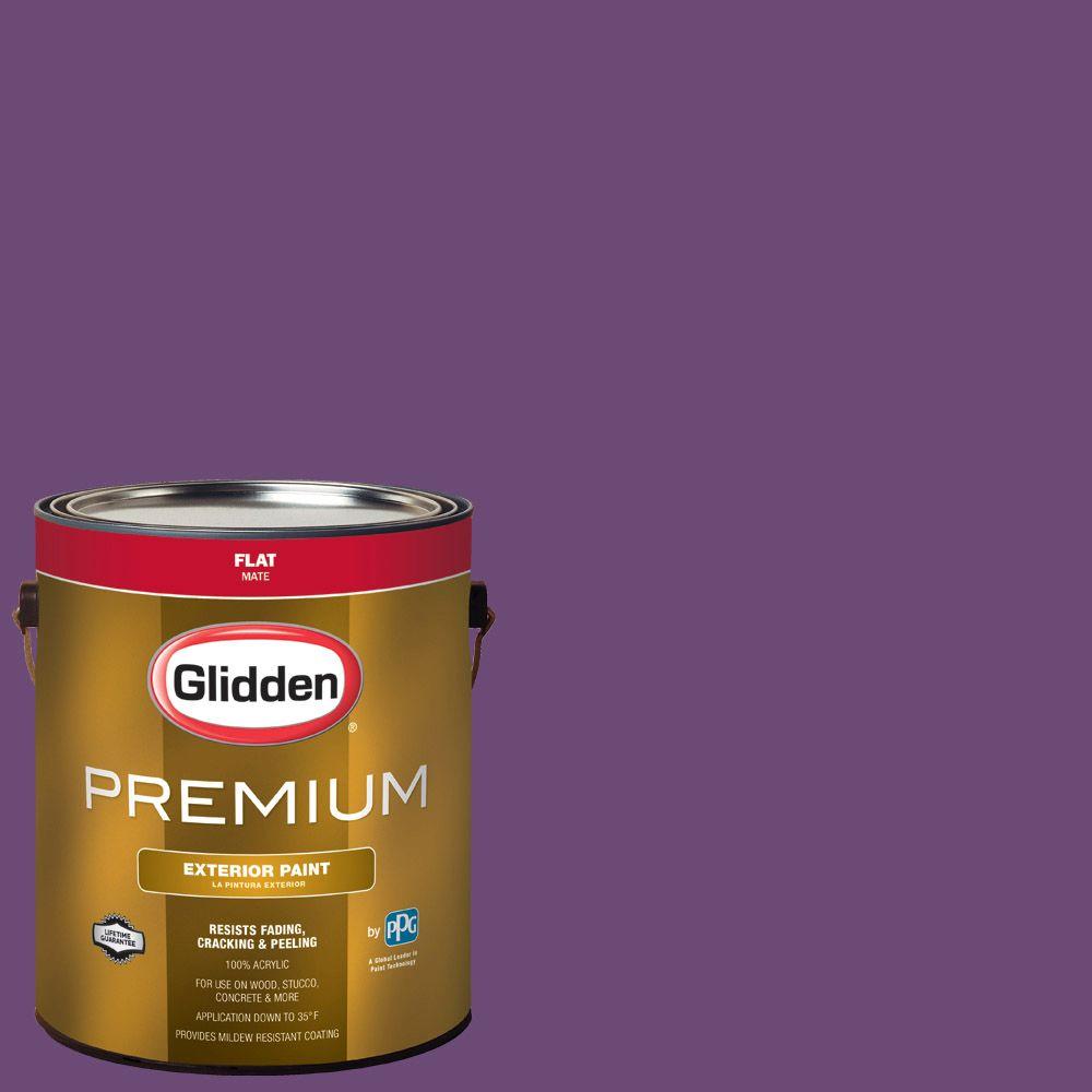 Glidden Premium 1gal. HDGV53 Regal Purple Flat Latex Exterior Paint
