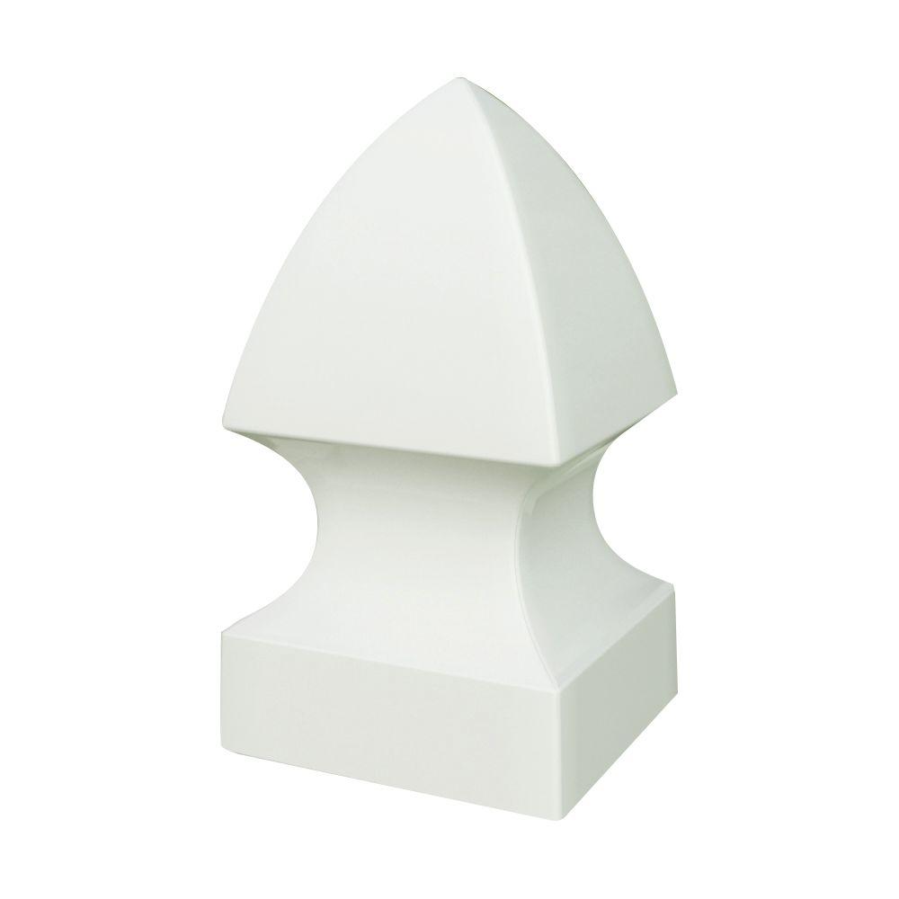 5 in. x 5 in. White Vinyl Gothic Fence Post Cap194920 The Home Depot
