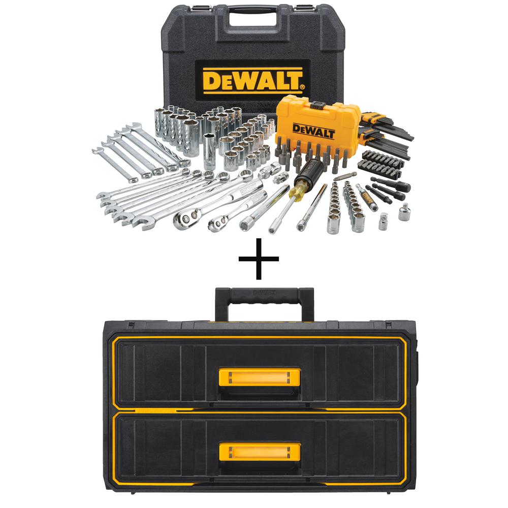 DEWALT 1/4 In. X 3/8 In. Drive Polished Chrome Mechanics Tool Set (142 ...