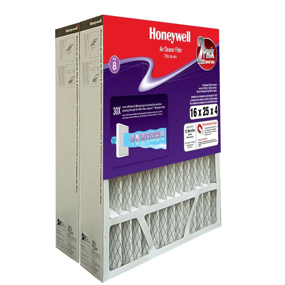 Honeywell 16 in. x 25 in. x 4 in. Pleated Replacement Air Cleaner ...