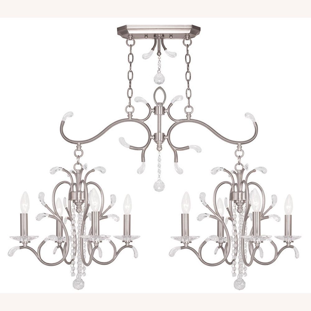 Livex Lighting Serafina 8 Light Brushed Nickel Island Chandelier Livex Lighting Serafina 8 Light Brushed Nickel Island Chandelier