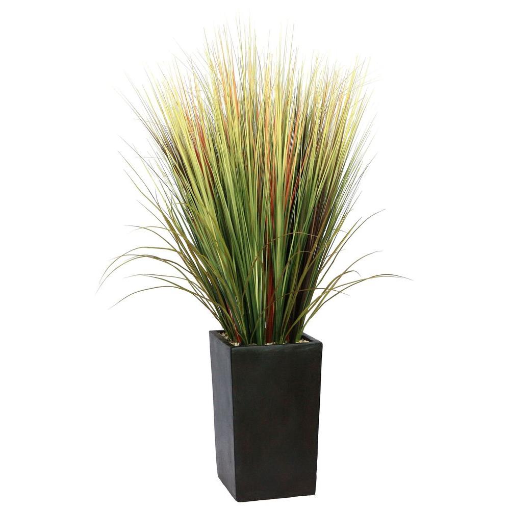 Laura Ashley 60 in. Tall High End Realistic Silk Grass Floor Plant with