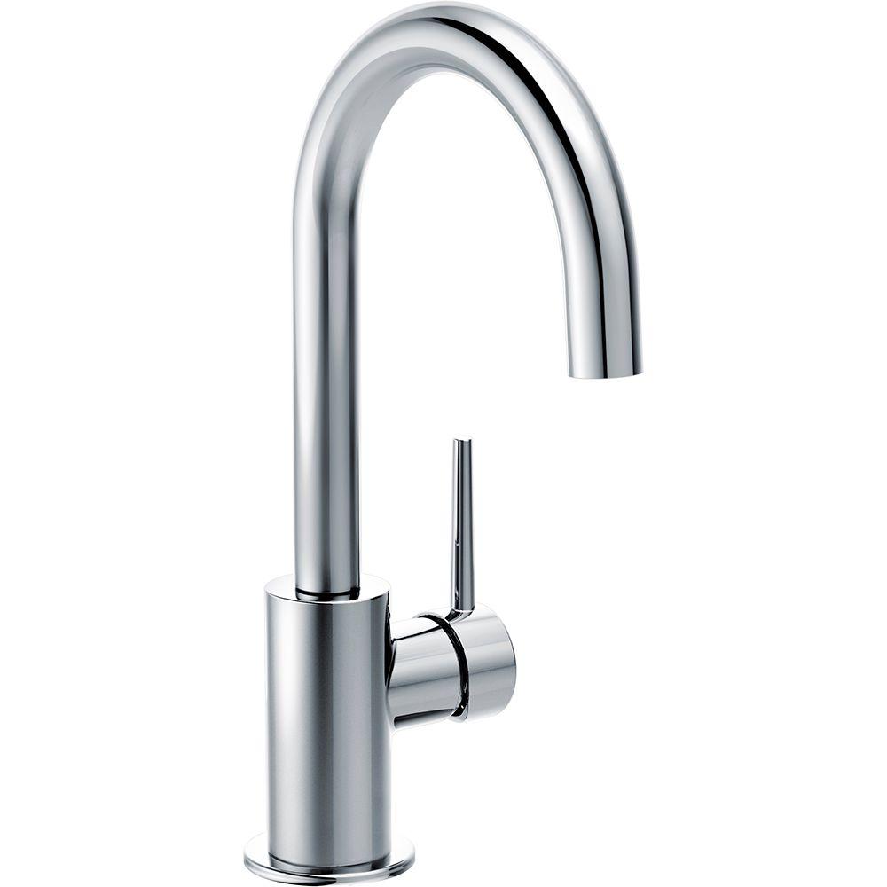 Delta Contemporary Single Handle Bar Faucet In Chrome 1959LF The Home   Chrome Delta Bar Faucets 1959lf 64 1000 