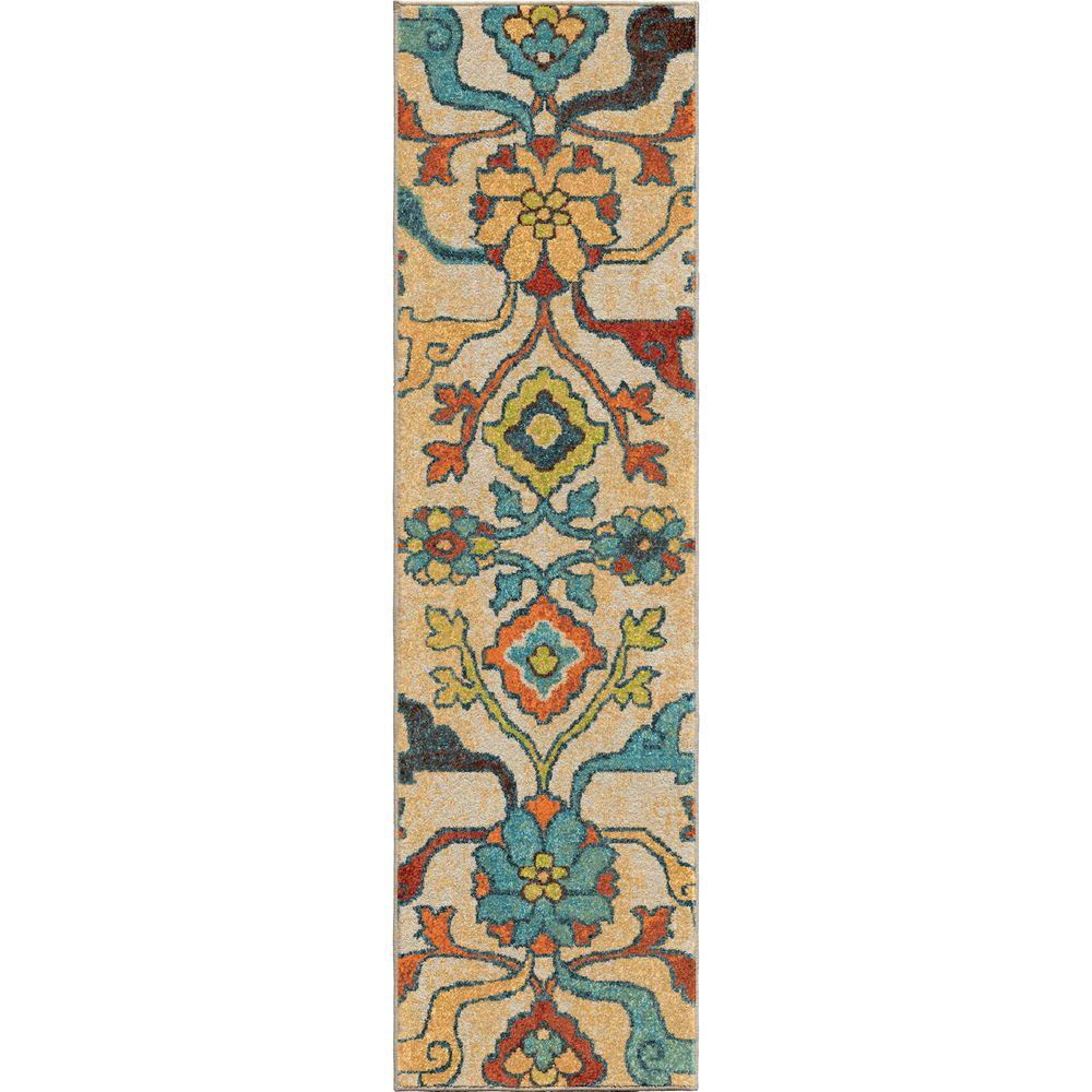 Mexican Runner 4 Up Polypropylene Area Rugs The Punjab Multi Fl Bright Colors 2 Ft X 8 Indoor Runner Rug