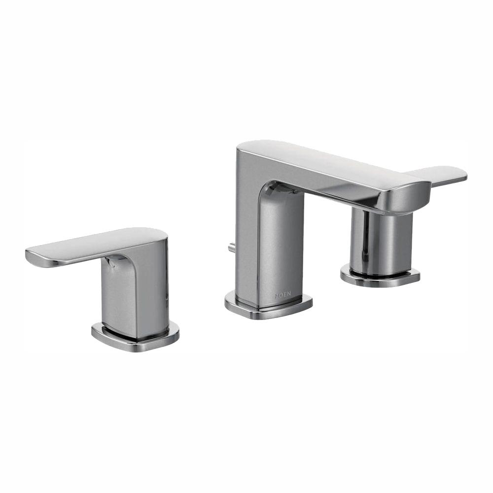 MOEN Voss 8 in. Widespread 2-Handle High-Arc Bathroom Faucet Trim Kit ...