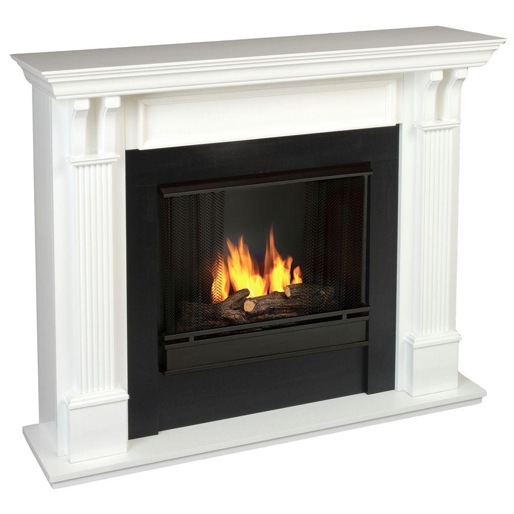 Real Flame Ashley 48 in. Gel Fuel Fireplace in White7100W  The Home Depot