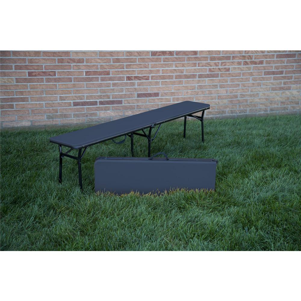 Cosco 73 in. Dark Blue Plastic Portable Folding Banquet Table (Set of 2