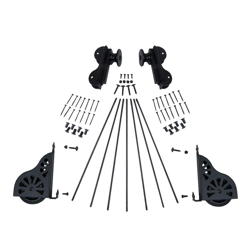 Quiet Glide Black Rolling Hook Ladder Hardware KitQG50008 The Home Depot