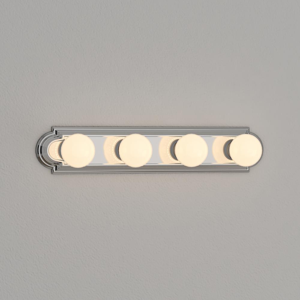 Hampton Bay 4 Light Chrome Raceway Vanity Ew554ch The Home Chrome Raceway Vanity Light Ew554ch