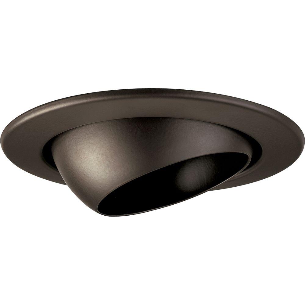 Progress Lighting 6 in. Antique Bronze Recessed Baffle Trim for Sloped