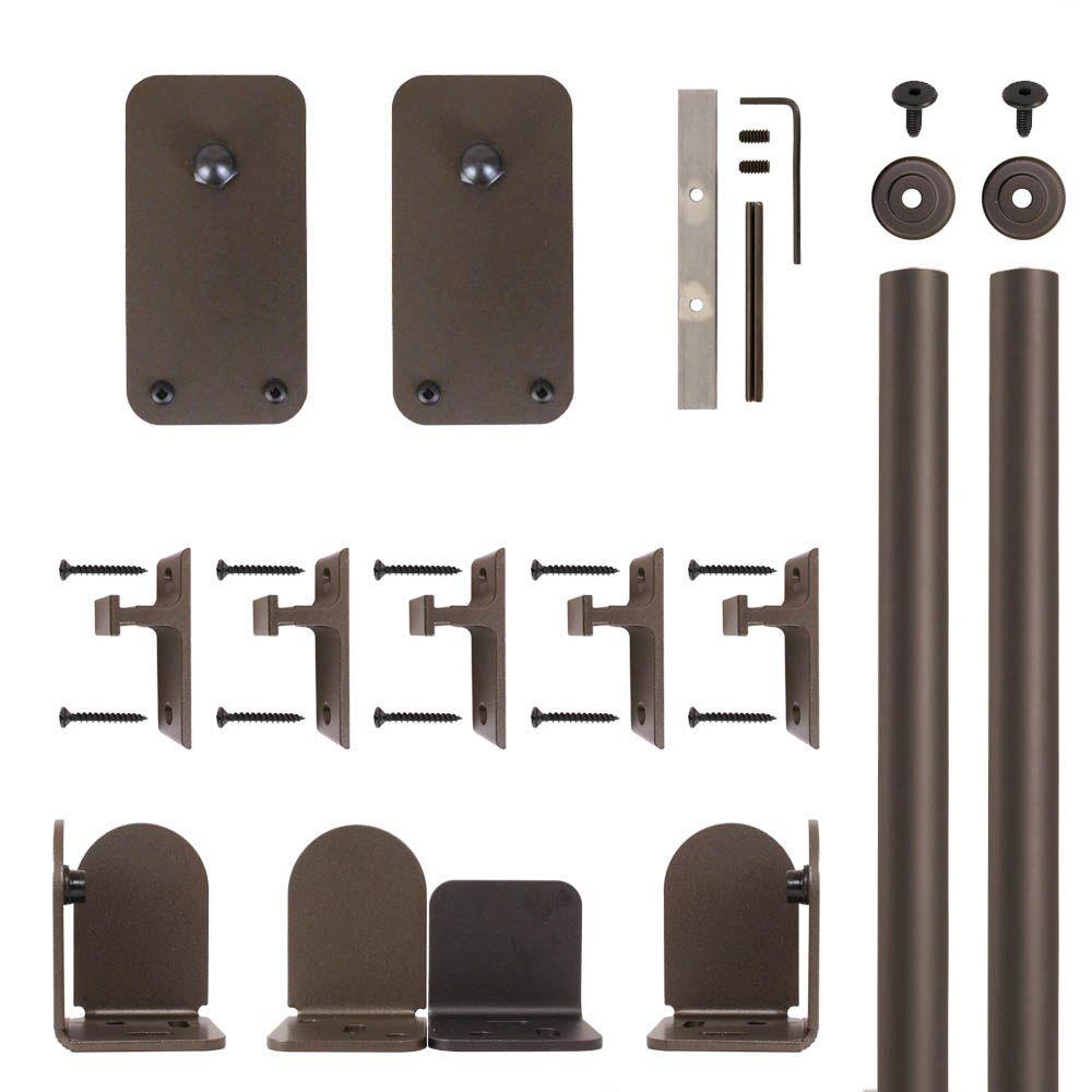 Everbilt 72 in. Dark OilRubbed Bronze Strap Sliding Barn Door Track