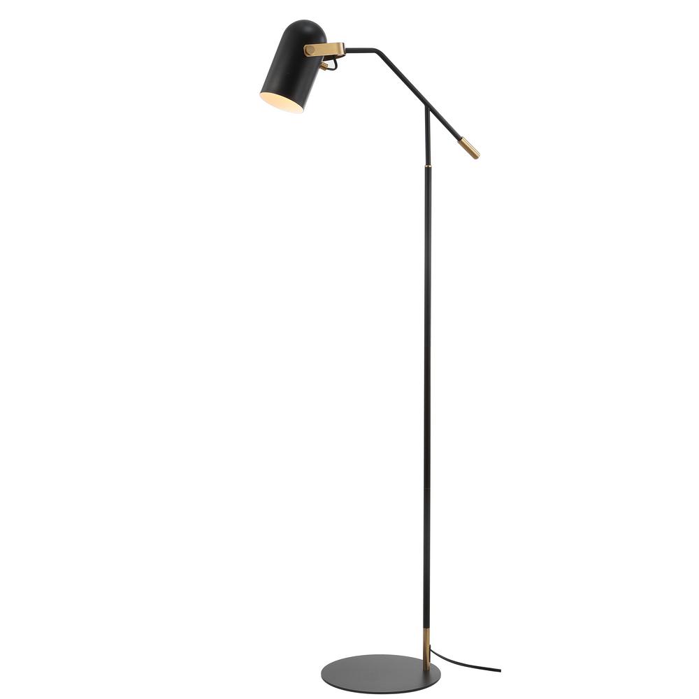 Jonathan Y Eugenio 58 5 In Black Br Gold Metal Led Floor Lamp Black Br Gold Metal Led Floor Lamp