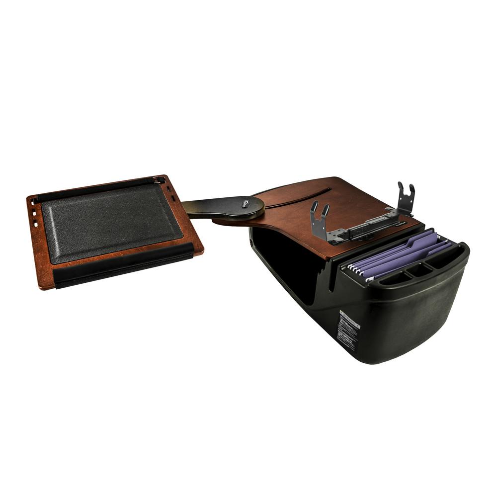 Autoexec Reach Desk Front Seat Mahogany With Printer Stand