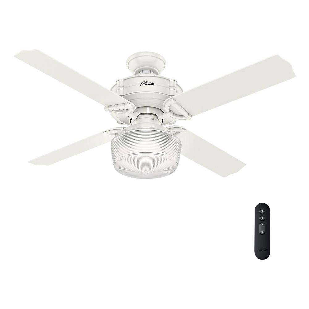 Hunter Brunswick 52 In Led Indoor Fresh White Ceiling Fan With