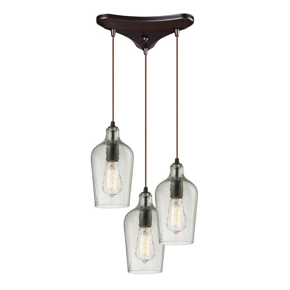 Titan Lighting Hamrade Collection 3 Light Oil Rubbed Bronze Mini Titan Lighting Hamrade Collection 3 Light Oil Rubbed Bronze Mini Pendant