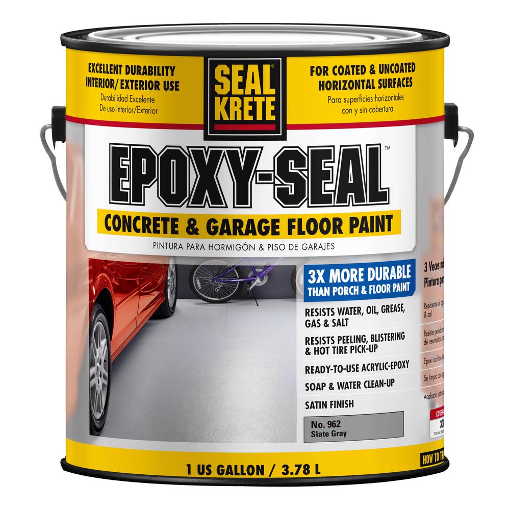 Seal Krete 1 Gal Satin Clear Seal Concrete Protective Sealer 604001 The Home Depot