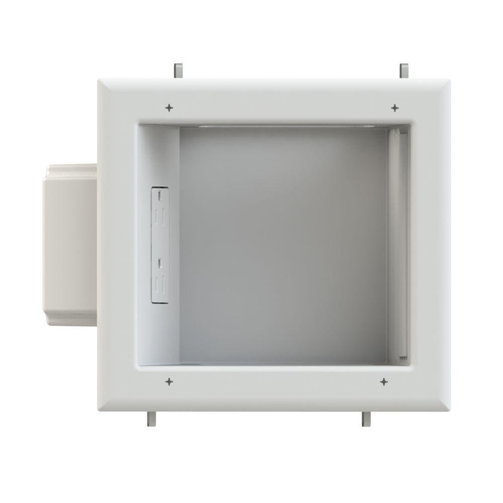 Commercial Electric TV Multimedia Recessed Box-5053-WH - The Home ...