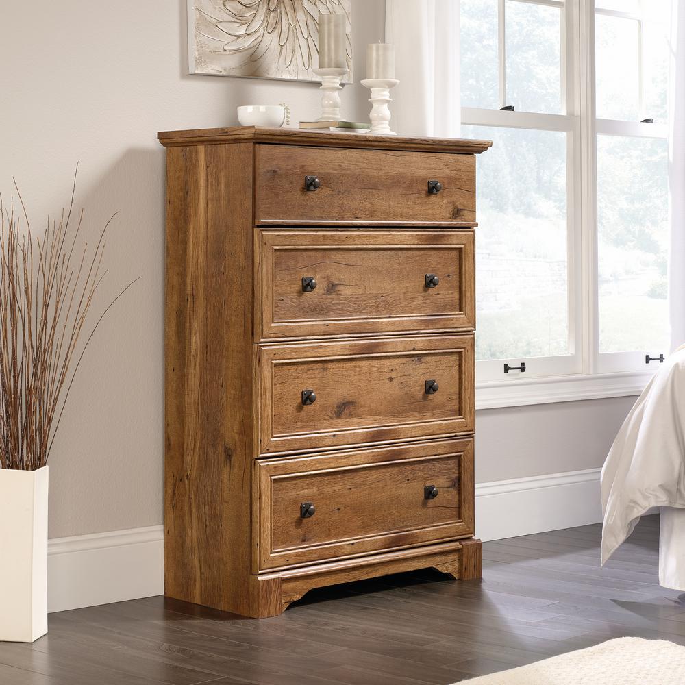 South S Avilla 5 Drawer Winter Oak Chest 10245 The Home Depot Palladia 4 Drawer Vintage Oak Chest