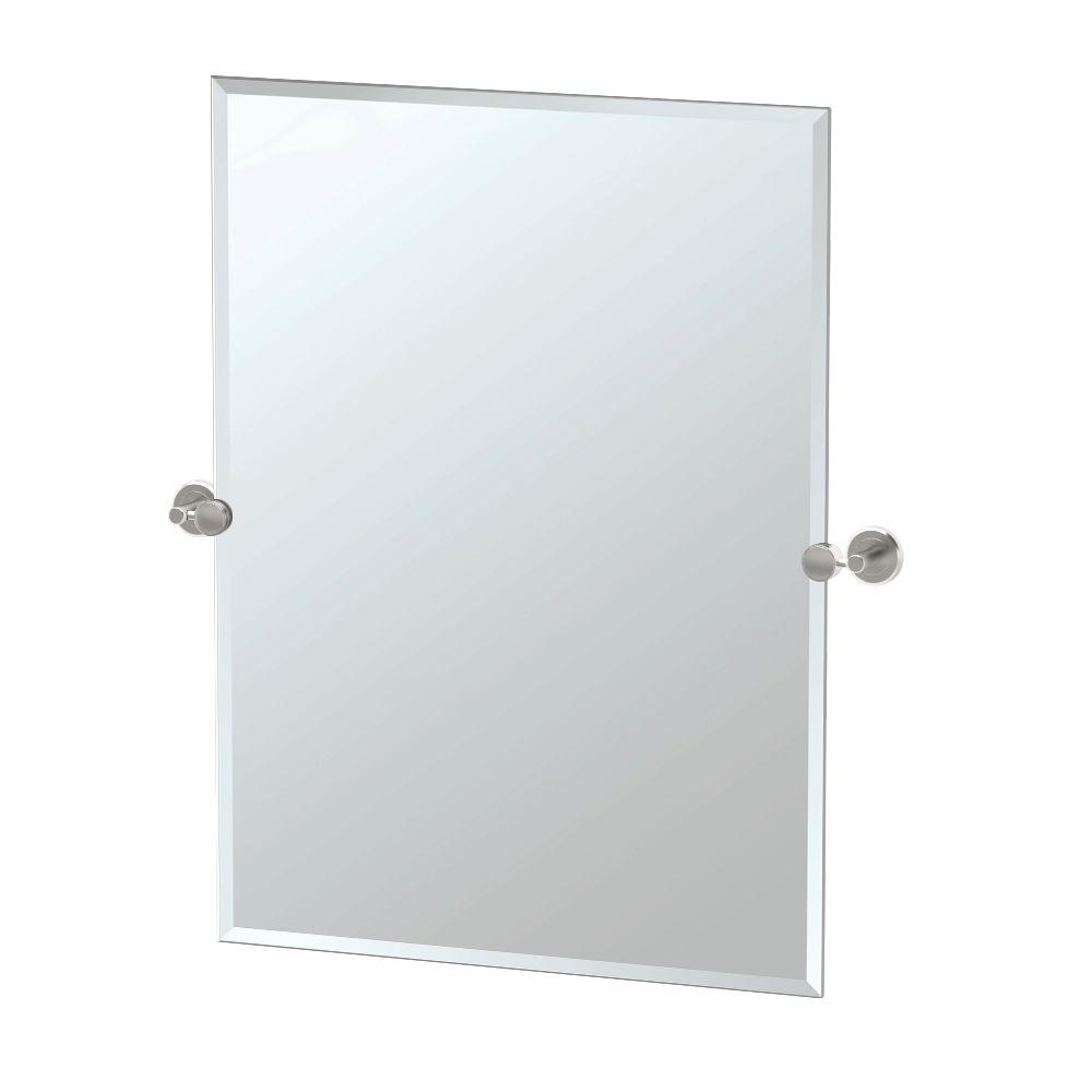 gatco latitude ii 28 in. x 32 in. frameless single rectangle mirror