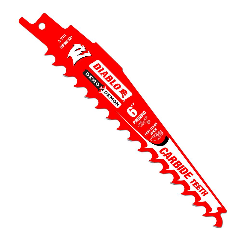 Diablo 6 in. Carbide Pruning and Clean Wood Cutting Reciprocating Saw