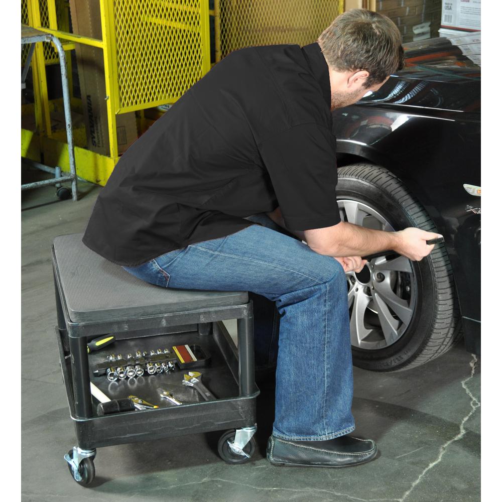 Luxor Ms 24 In W X 18 In D X 20 In H Mobile Mechanics Seat