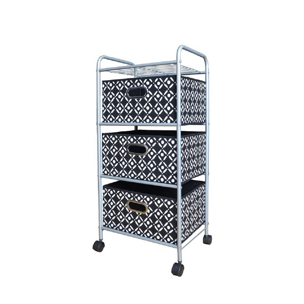 3Drawer Fabric Cart88807 The Home Depot