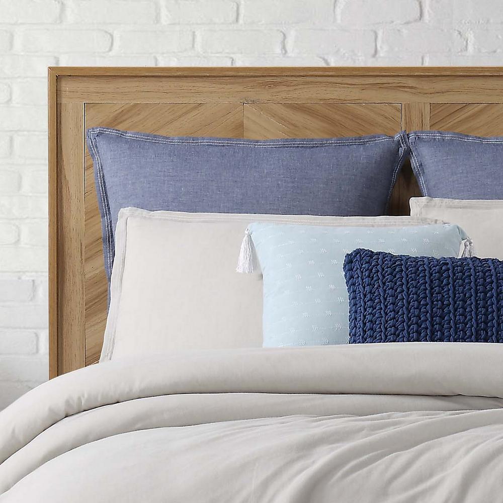 Brooklyn Loom Bed Sheets Pillowcases Shams Bedding Bath Chambray Loft Blue Euro Sham