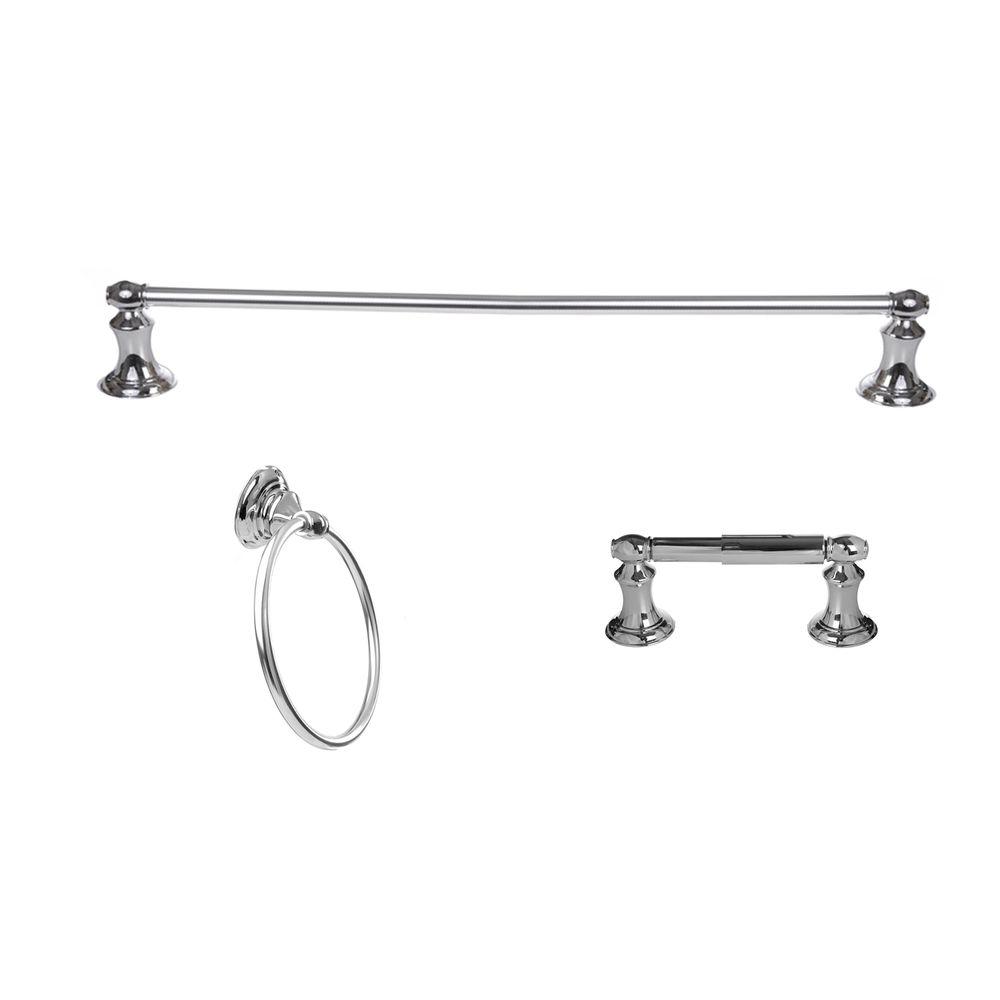 Chrome Bath Hardware Sets Bathroom Hardware The Home Depot