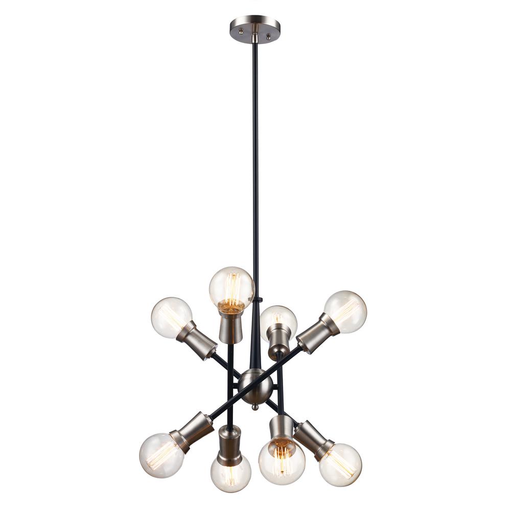 Bel Air Lighting Stewart 8 Light Rubbed Oil Bronze Incandescent Bel Air Lighting Zody 8 Light Black And Brushed Nickel Pendant Pnd