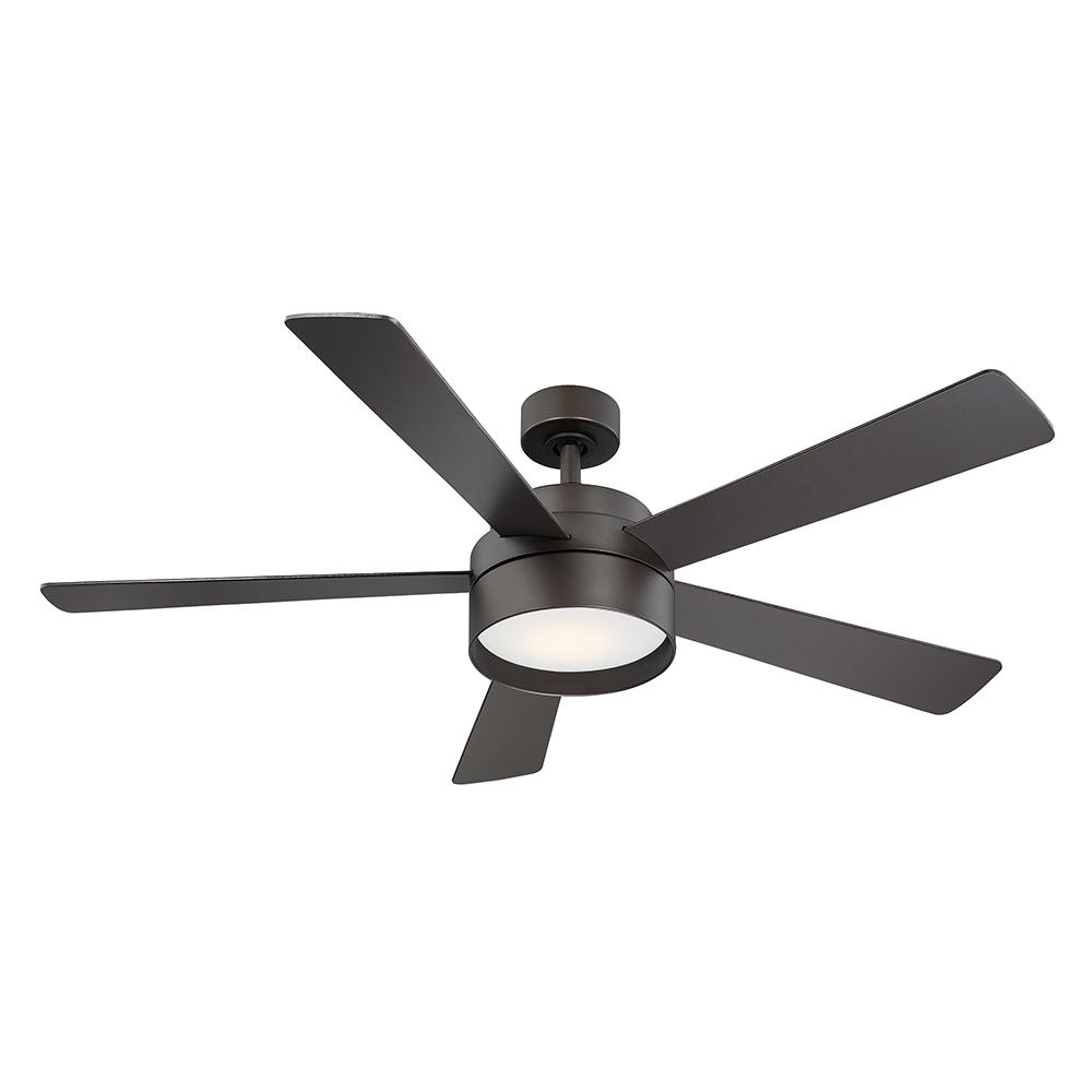 Eglo Whitehaven 52 In Integrated Led Bronze Light 5 Blade Ceiling Fan With Remote