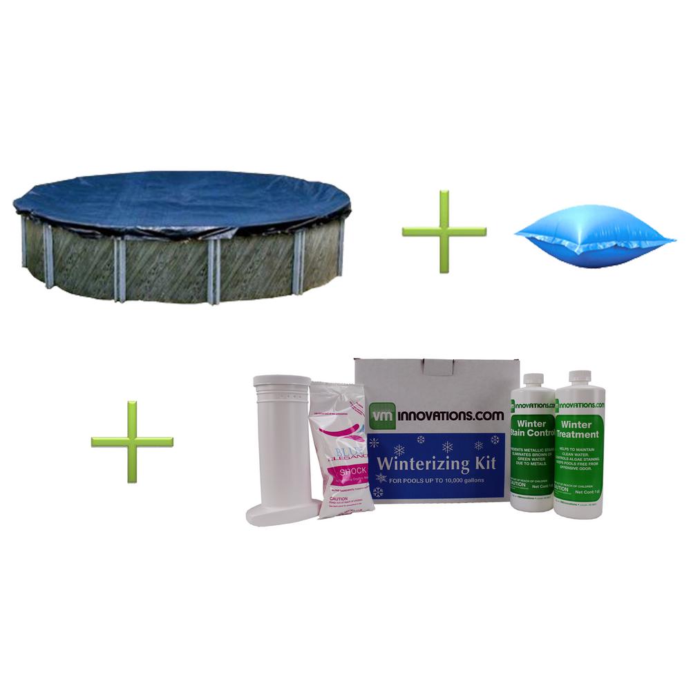 Swimline Swimline 18 Ft Round Swimming Pool Cover Plus 4 Ft X 4