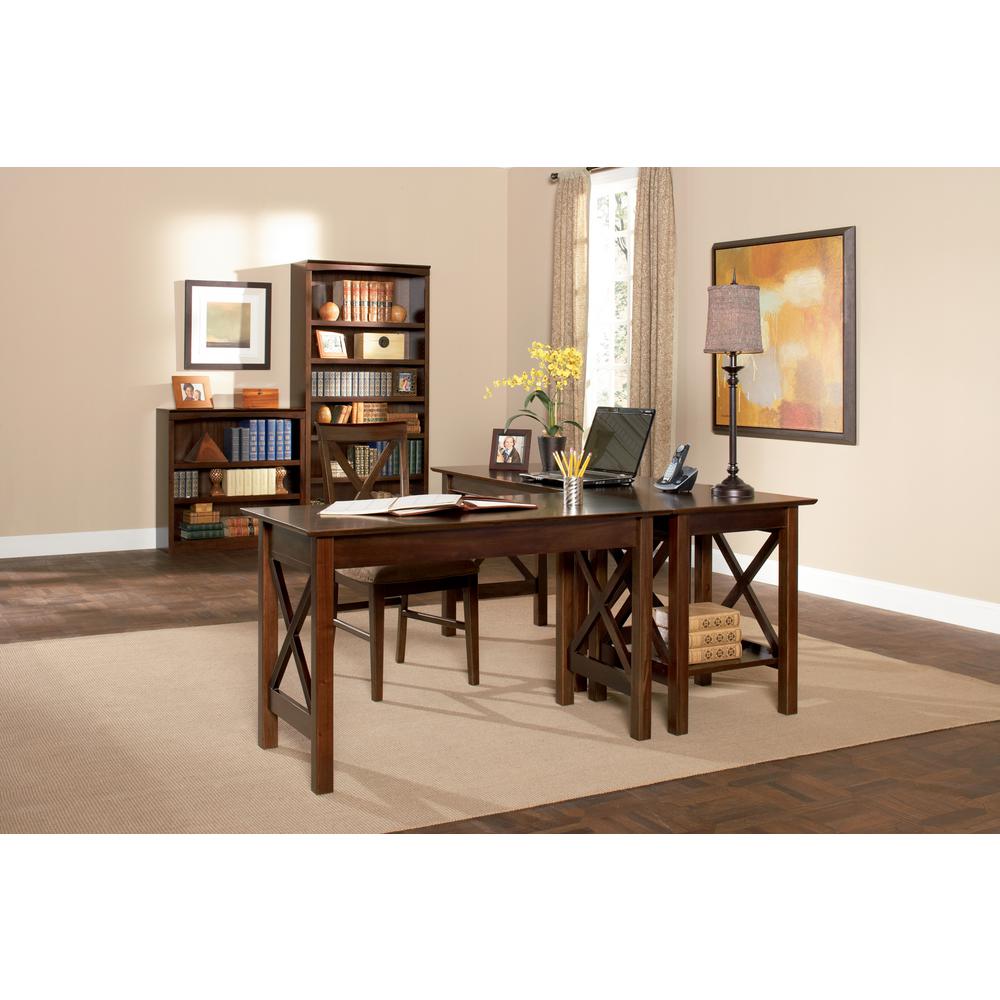 Atlantic Furniture Lexi Walnut Writing Desk Ah11234 The Home Depot