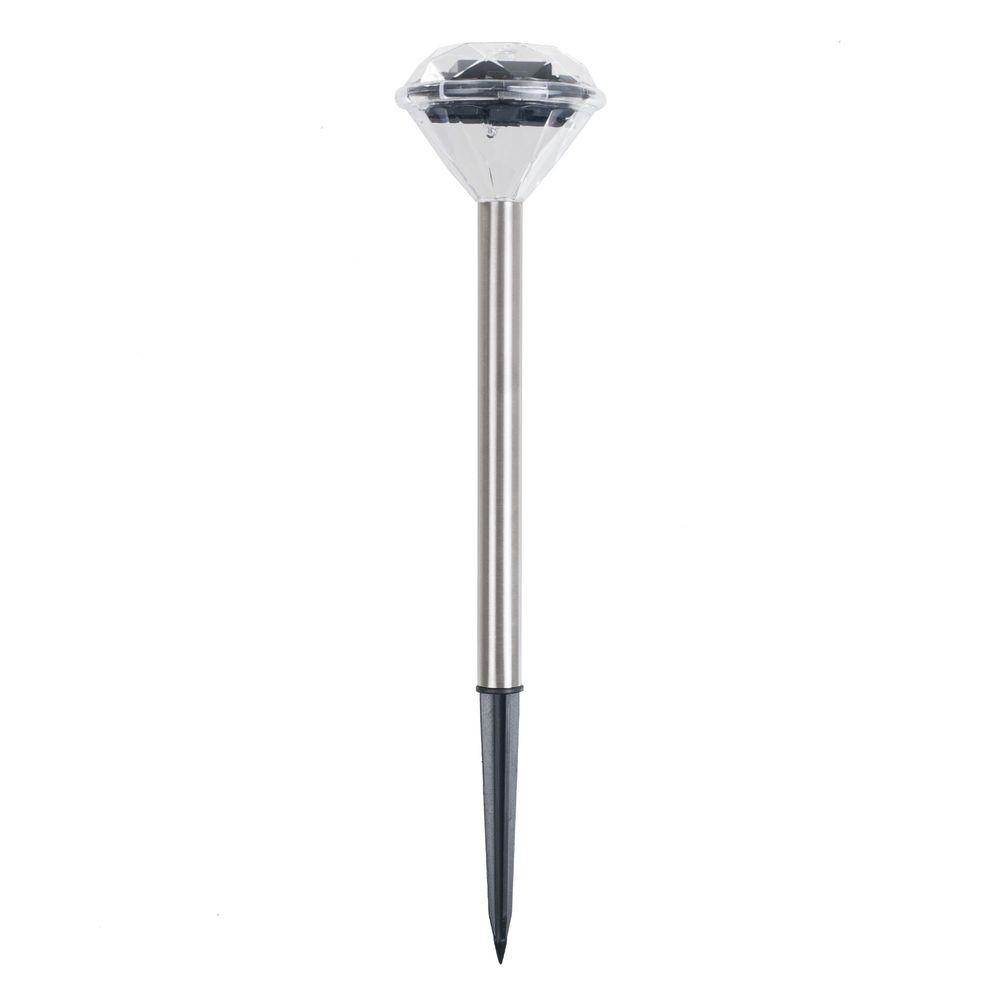 Pure Garden Solar Powered Led Silver Diamond Pathway Light 24 Pack Pure Garden Solar Powered Led Silver Diamond Pathway Light 24 Pack