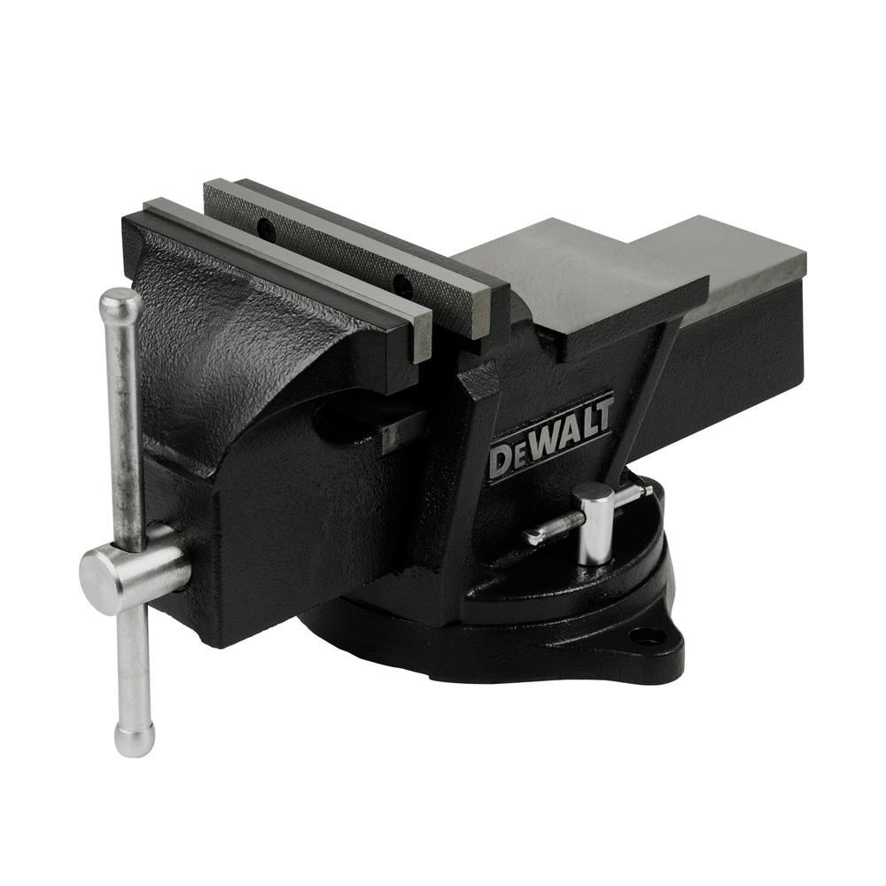 DEWALT 6 In Heavy Duty Bench Vise With Swivel Base