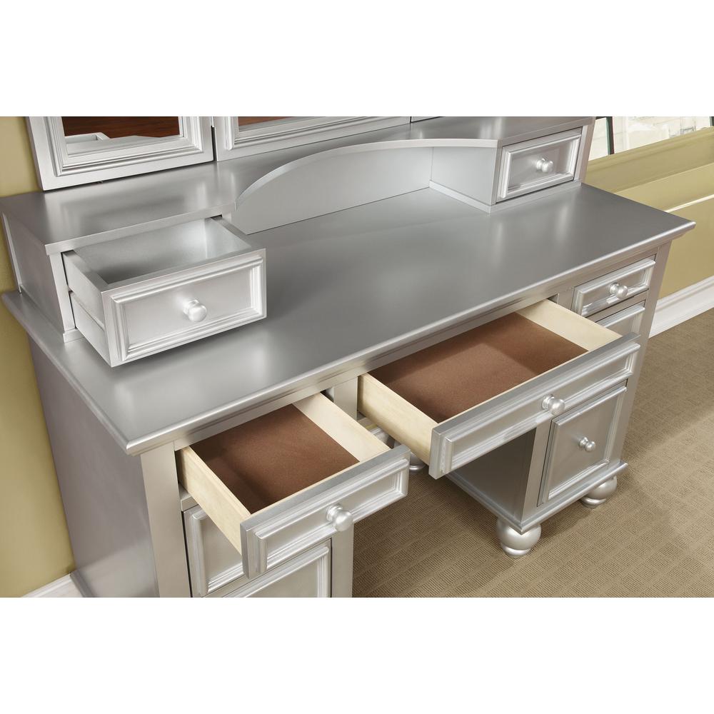 William S Home Furnishing Athy Silver Vanity With Stool Included 9