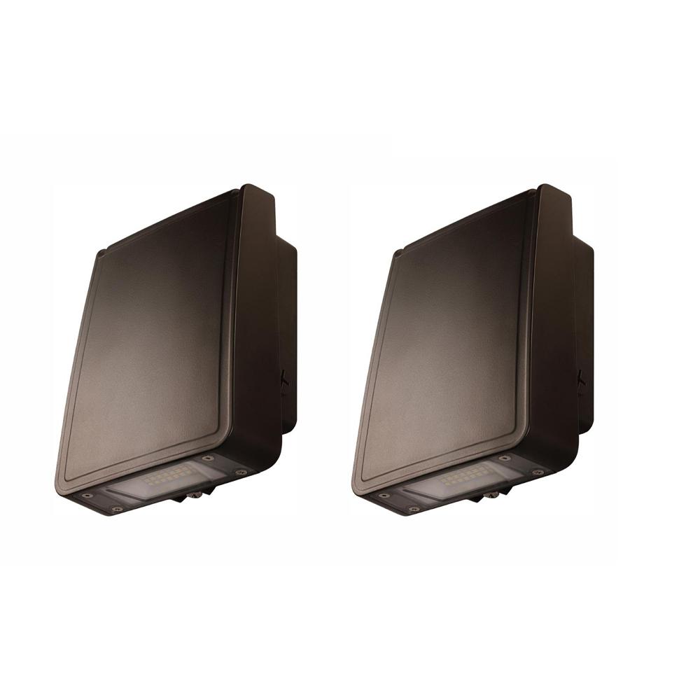 Commercial Electric Commercial 50Watt Bronze LED Wall Pack, 6800