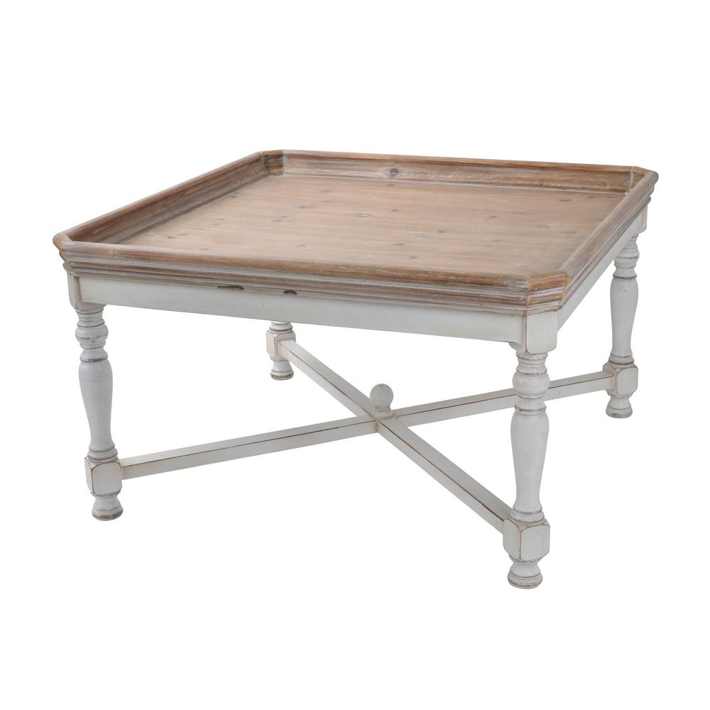 Alcott Aged White Square Coffee Table Alcott Aged White Square Coffee Table