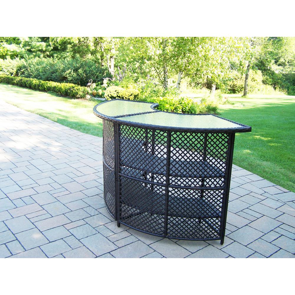 Unbranded Wicker Outdoor Serving Bar-HD90096-CF - The Home ... on Outdoor Portable Bar id=79907