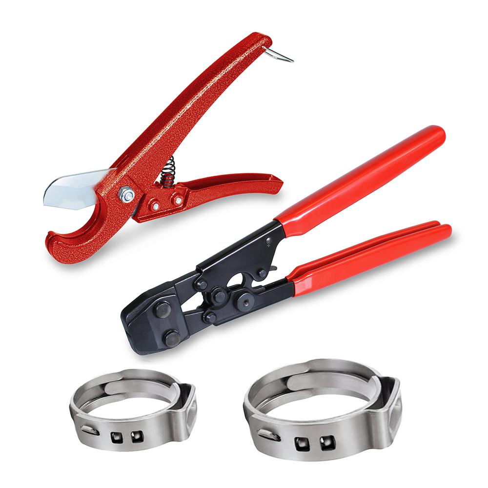 The Plumber's Choice PEX Plumbing Kit Crimper Tool with Lock Hook