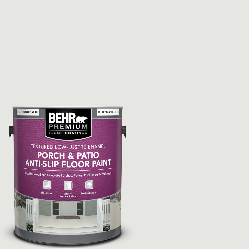 Behr Premium 1 Gal. #pfc-66 Ice White Textured Low-lustre Enamel Interior/exterior Porch And Patio A