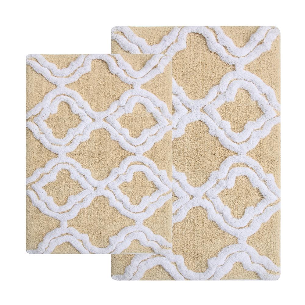 Straw Bath Mats The Home Depot Double Quatrefoil Straw 2 Ft X 3 4 In Piece