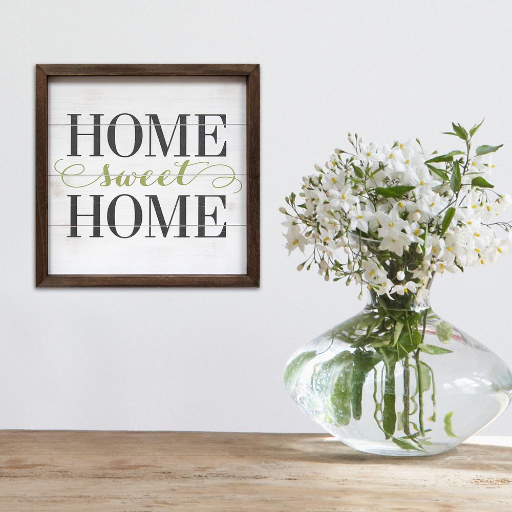 Stratton Home Decor Indoor 16 in. x 16 in. Home Sweet Home Decorative