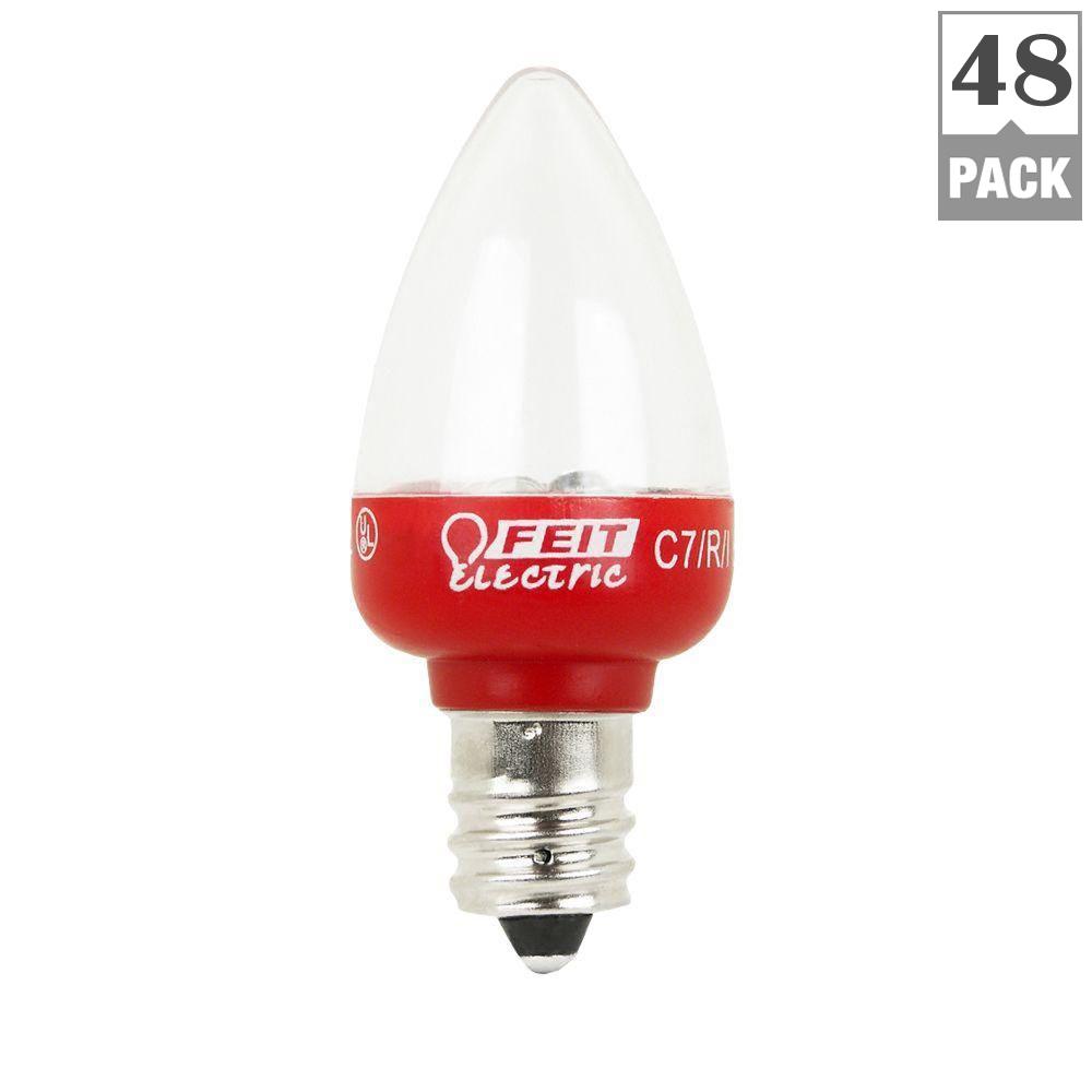 Feit Electric Accent 1 Watt Red Replacement Led Night Light Bulb 48 Accent 1 Watt Red Replacement Led Night Light Bulb 48 Pack