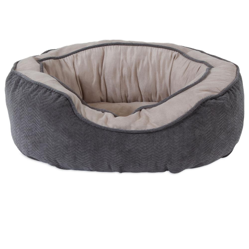 SnooZZy Chevron Medium Gusset Daydreamer Gray Pet Bed-7075678 - The ...