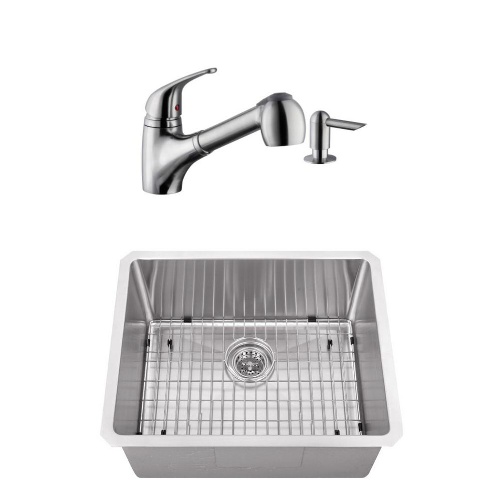 Cahaba Undermount Stainless Steel 23 In Radius Corner Single Bowl